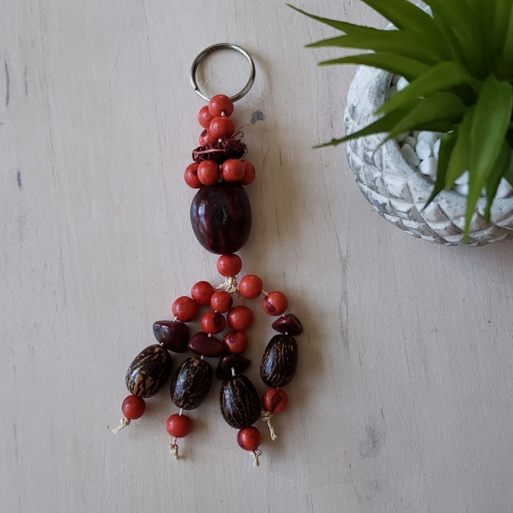 Brazilian Natural Seed Keychain